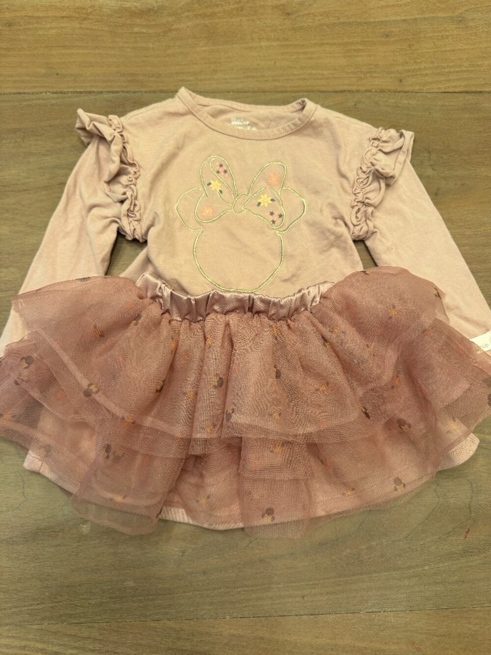 Disney Baby Minnie Mouse Pink Long-Sleeve Tutu Dress 12M